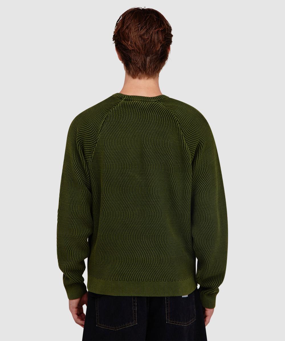 Dime Wave knit sweater | PINE | SEVENSTORE