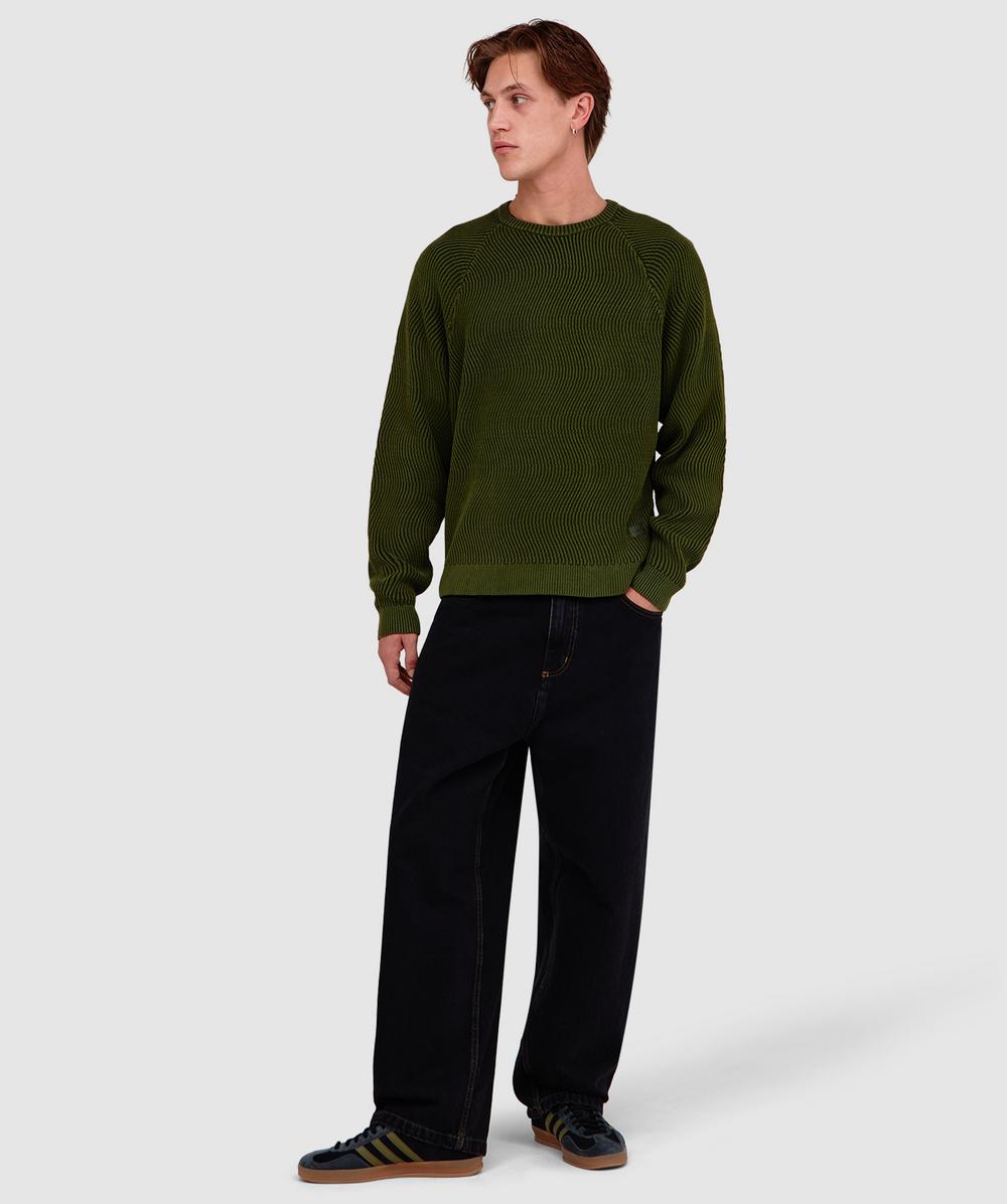 Dime Wave knit sweater | PINE | SEVENSTORE