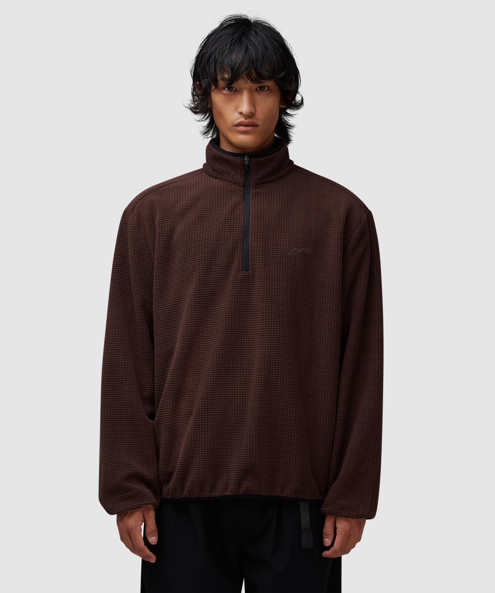 Mellow Clo Summit Half Zip Fleece In Brown