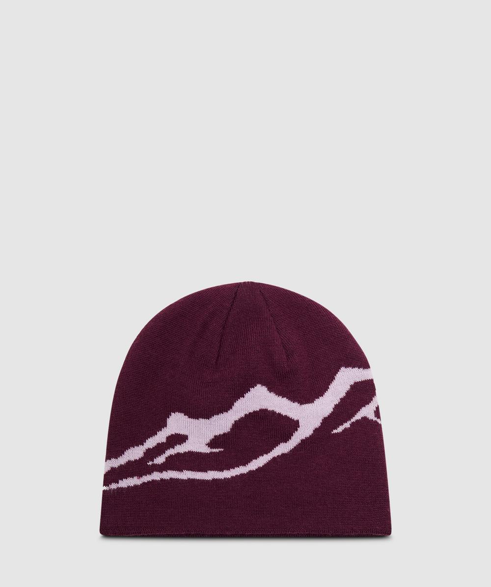 Mellow Clo Everyday Merino Beanie In Purple