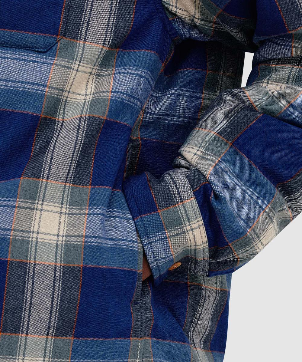 Visvim Keesey check shirt jacket | BLUE | SEVENSTORE