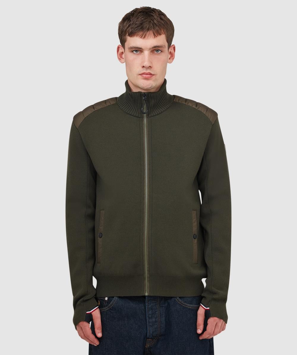 Moncler Long-sleeved Sweater In Green