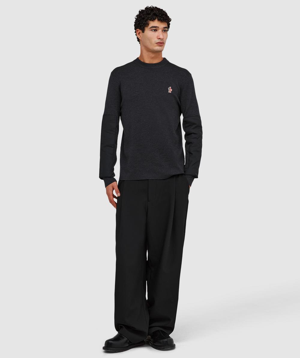 MONCLER ダークグレー トレーナー Moncler Grenoble crewneck sweatshirt | DARK GREY | SEVENSTORE