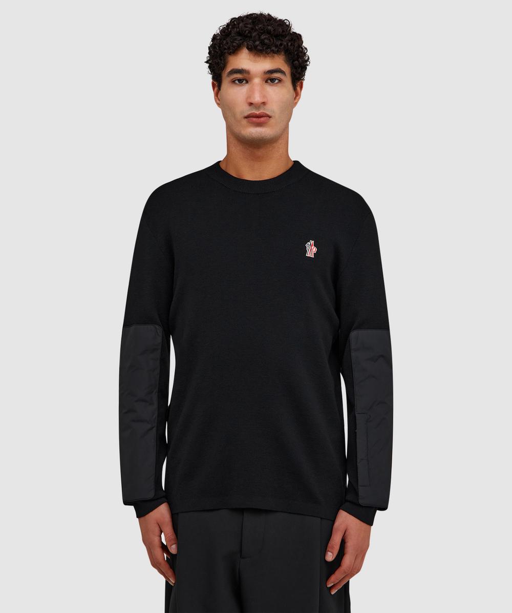 Moncler Men's Black Grenoble Crewneck Sweatshirt ( - M) - Size M