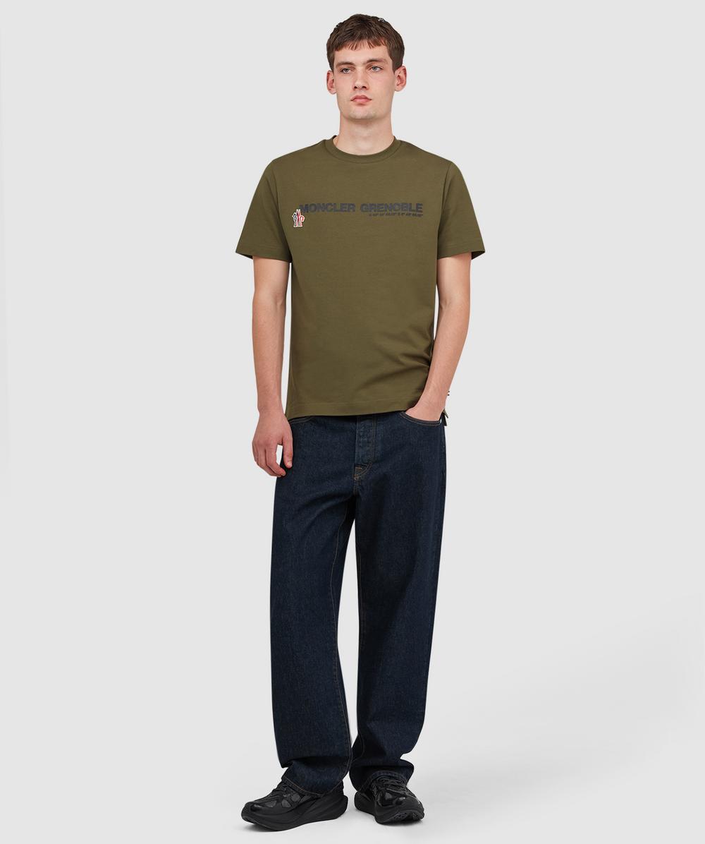 Moncler Grenoble script t-shirt | OLIVE | SEVENSTORE