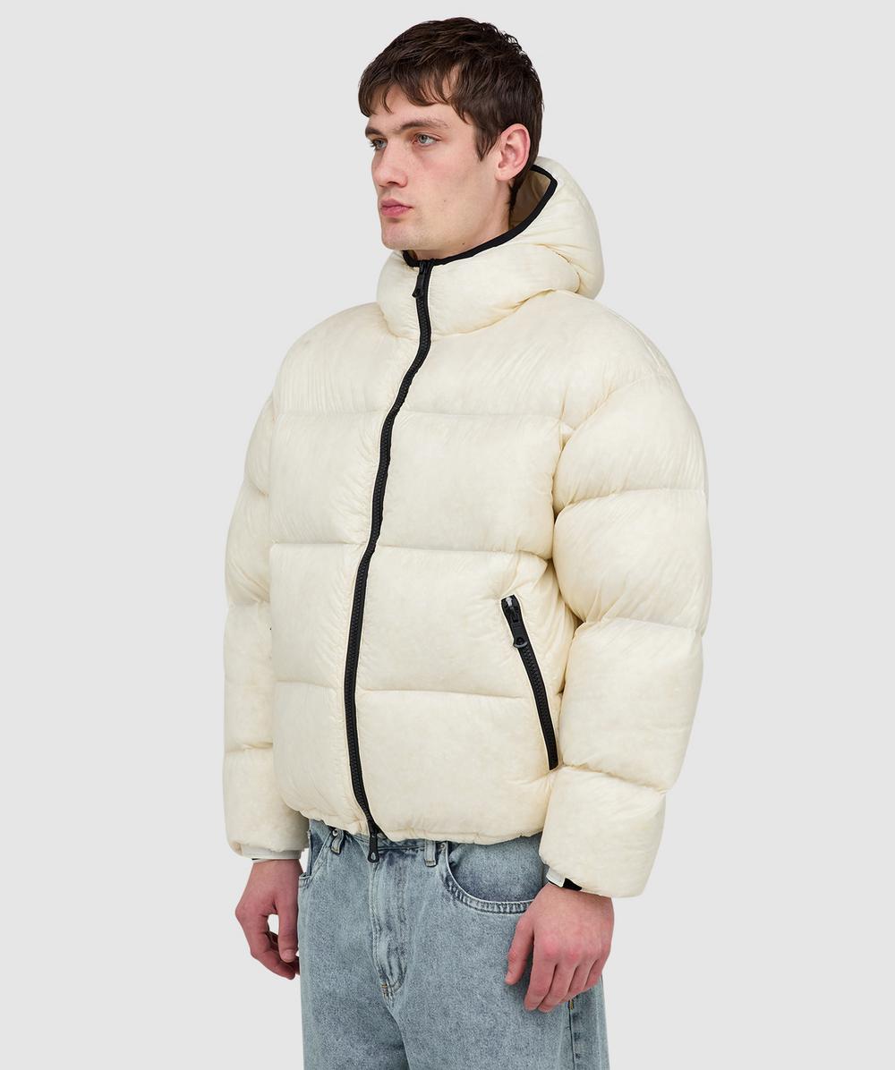 MKI MIYUKI ZOKU Translucent hooded bubble jacket | OFF WHITE