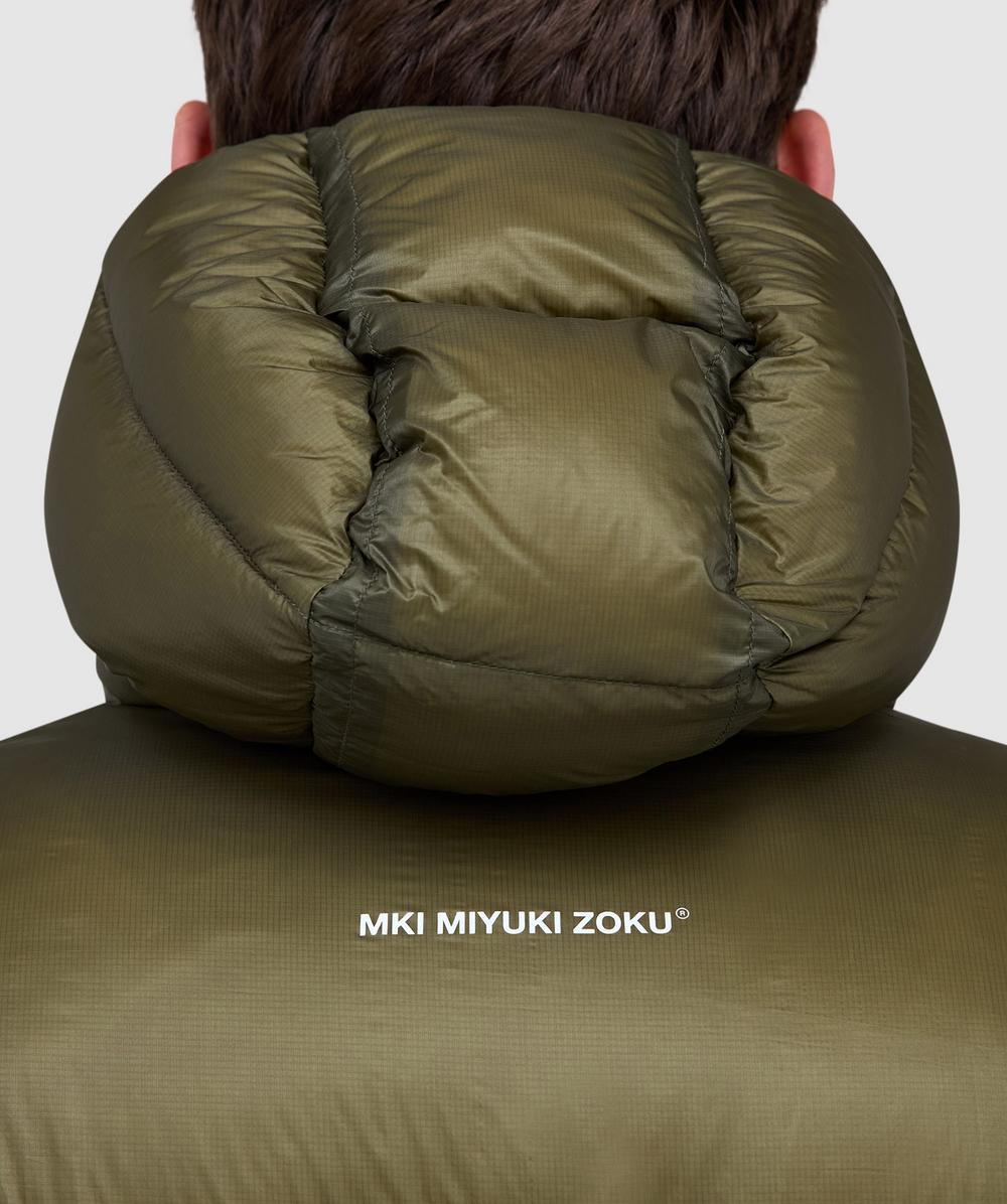 MKI MIYUKI ZOKU Translucent hooded bubble jacket | OLIVE | SEVENSTORE