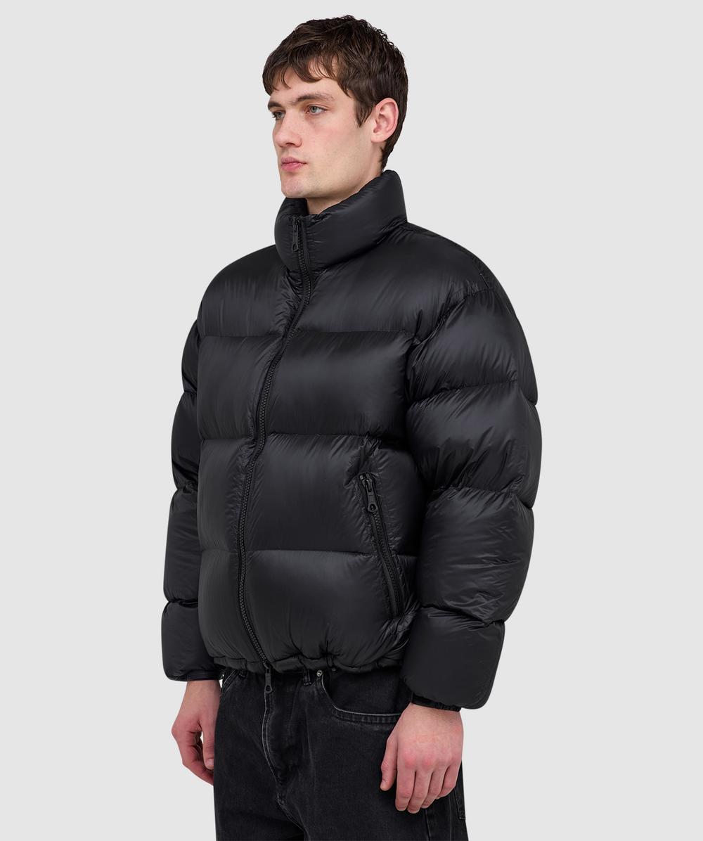 MKI MIYUKI ZOKU Translucent funnel neck bubble jacket | BLACK