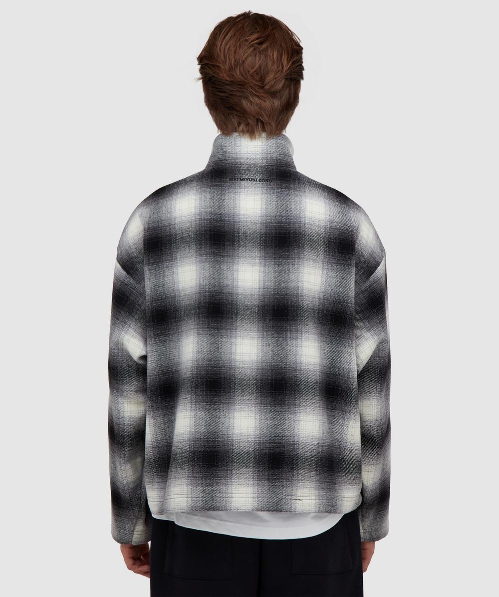 MKI MIYUKI ZOKU Wool check track jacket | OFF WHITE/BLACK | SEVENSTORE