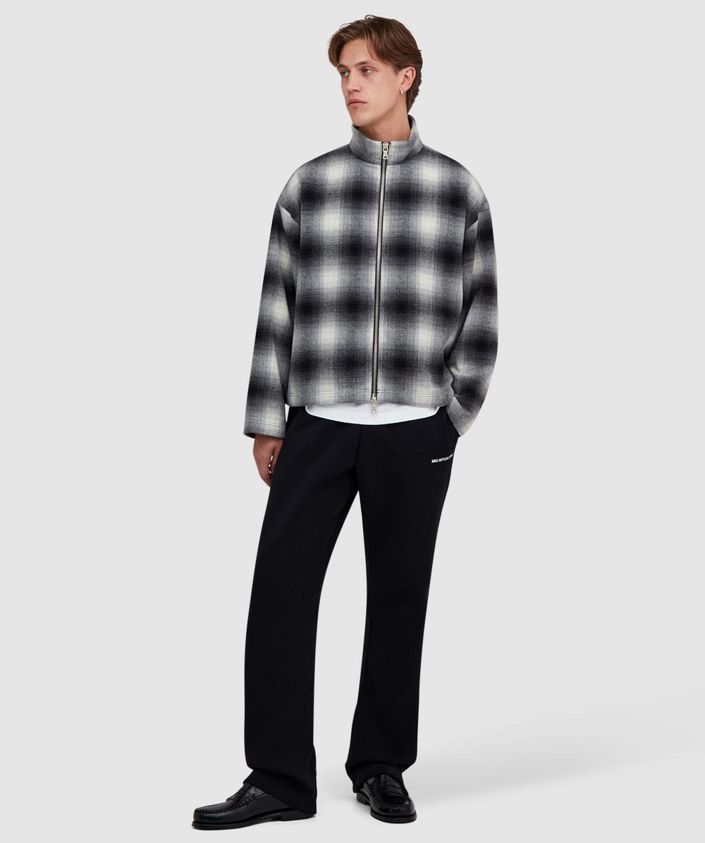 MKI MIYUKI ZOKU Wool check track jacket | OFF WHITE/BLACK | SEVENSTORE