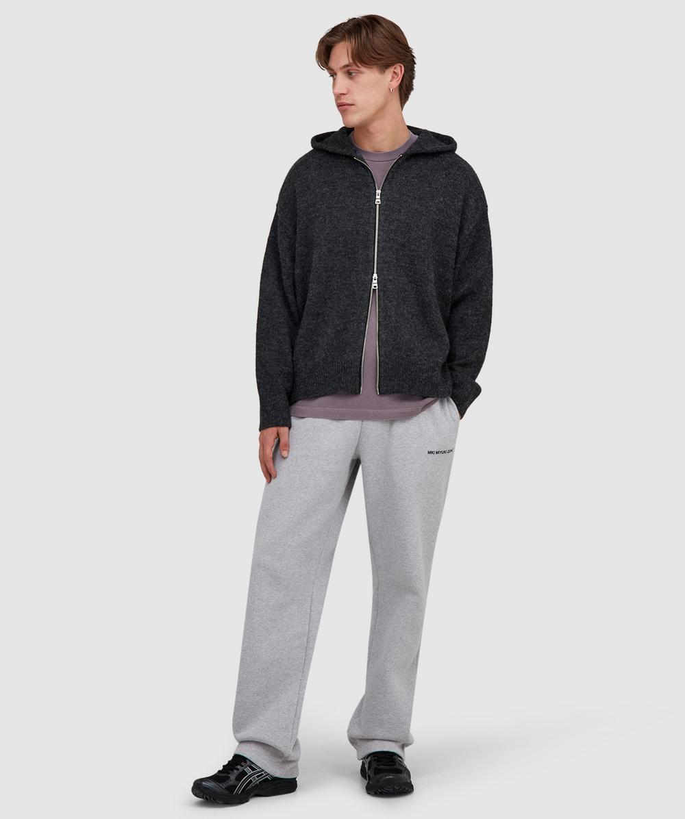 MKI MIYUKI ZOKU Mohair blend zip hoodie | CHARCOAL | SEVENSTORE