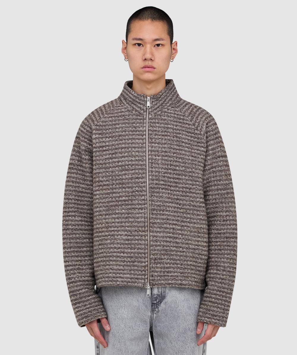 Mfpen Leisure Zip Up Jacket In Brown