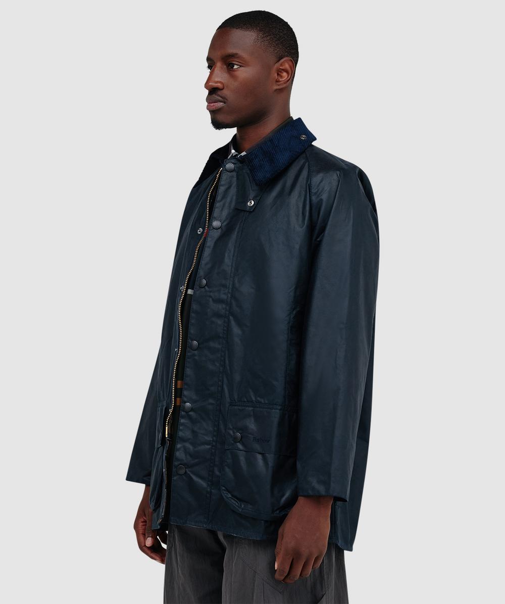 Barbour Beaufort wax jacket | NAVY | SEVENSTORE