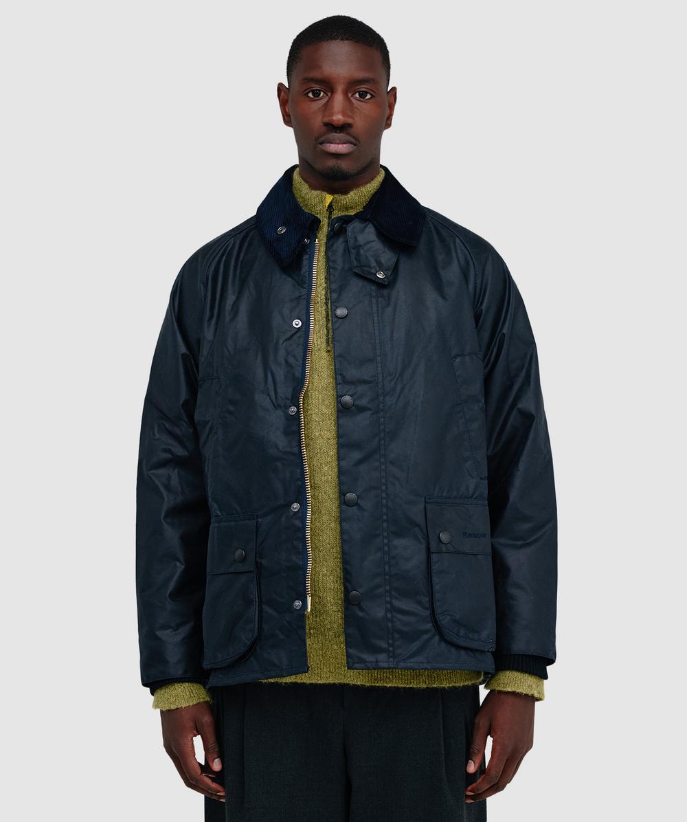 Barbour Bedale Wax Jacket (Navy - 36) - Size 36, Male