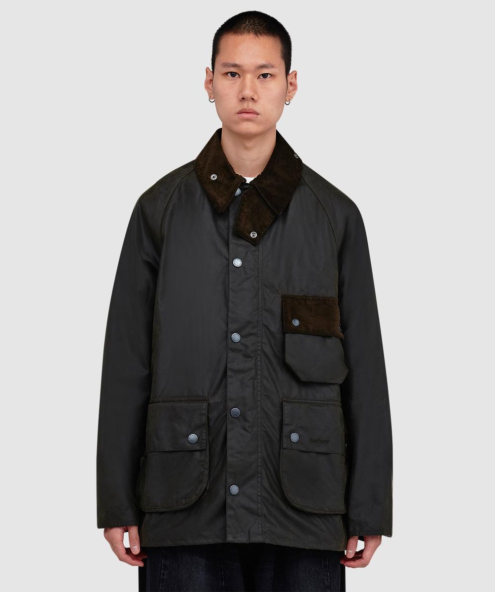 Barbour Modified Solway Wax Jacket In Animal Print