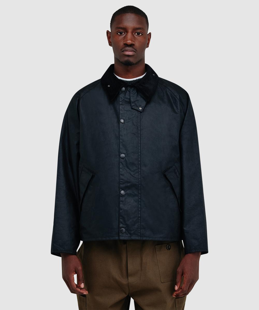 Barbour Men's Os Transport Wax Jacket Black Small - Image 2