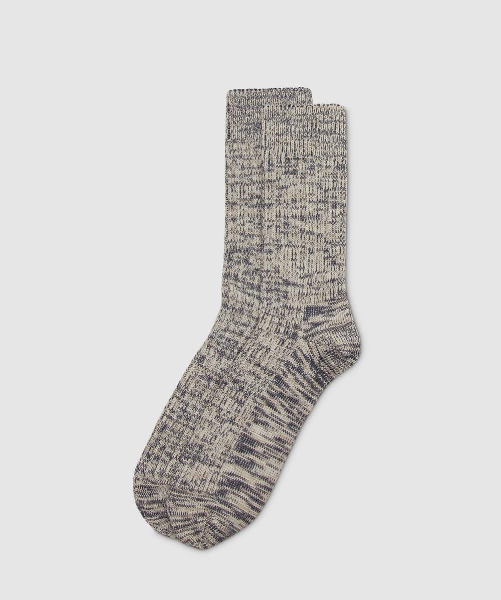 Cafe Mountain Slub Wool Trek Sock In Gray