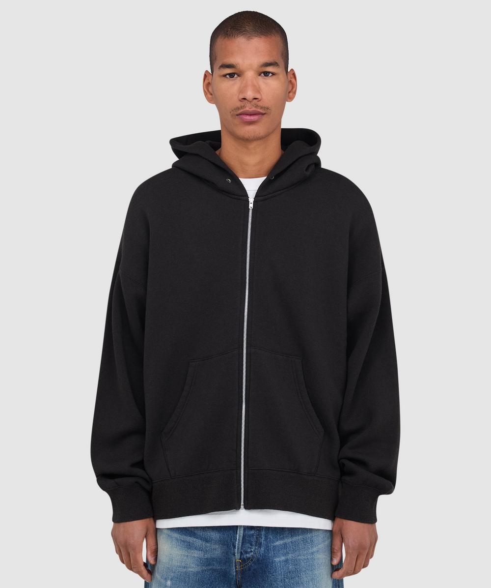 Visvim Jumbo Full Zip Hoodie In Black