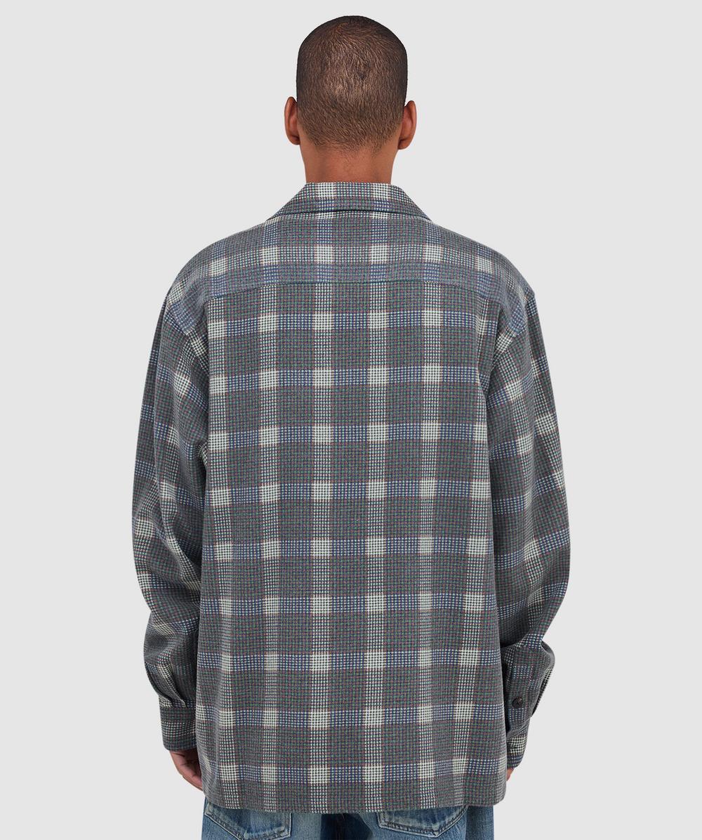 Visvim Carrow check long sleeve shirt | GREY | SEVENSTORE