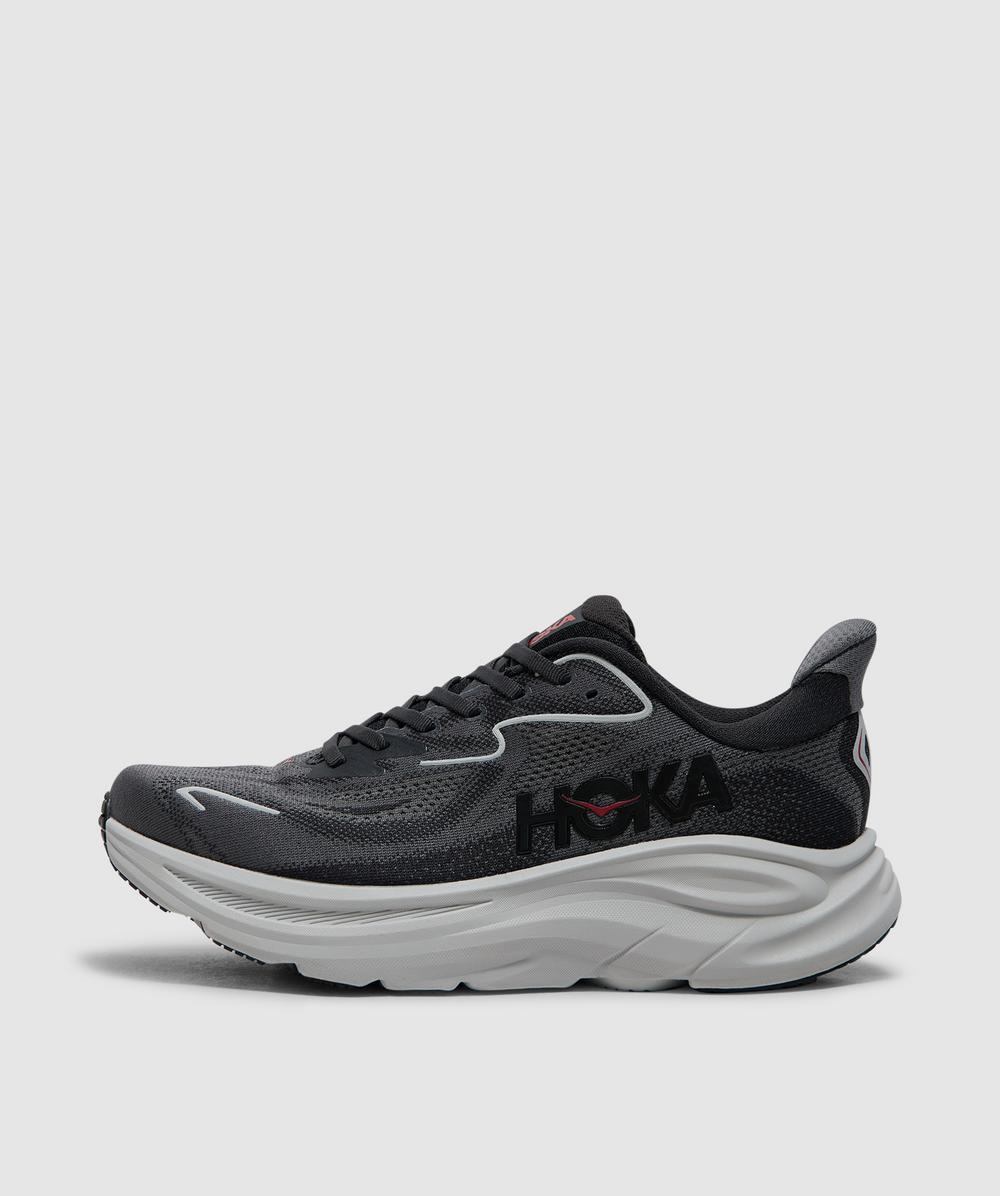 Hoka Men's Black Clifton 10 Sneaker (Carbon / Satellite Grey - 9.5) - Size 9.5