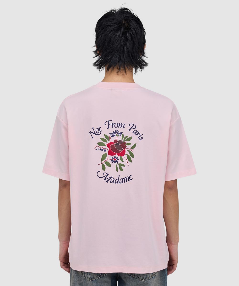 Drôle De Monsieur Men's Pink Nfpm Rose T-Shirt (Light - S) - Size S