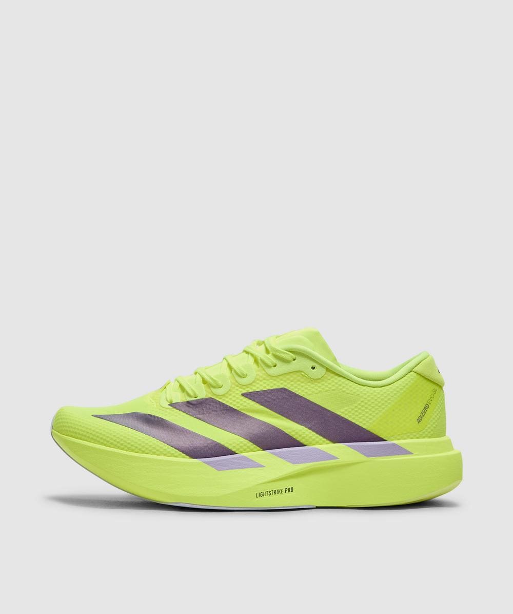 Adidas Men's Yellow Adizero Evo Sl Woven Sneaker (Solar /Aurora Plum/Powder Plum - 12) - Size 12