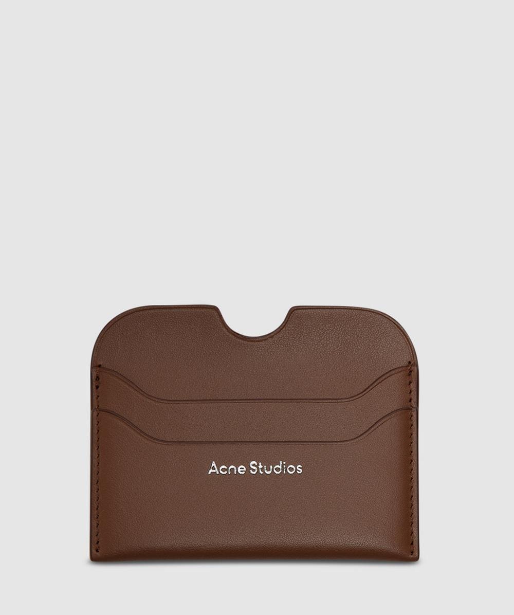 Acne Studios Elmas Card Holder In Brown