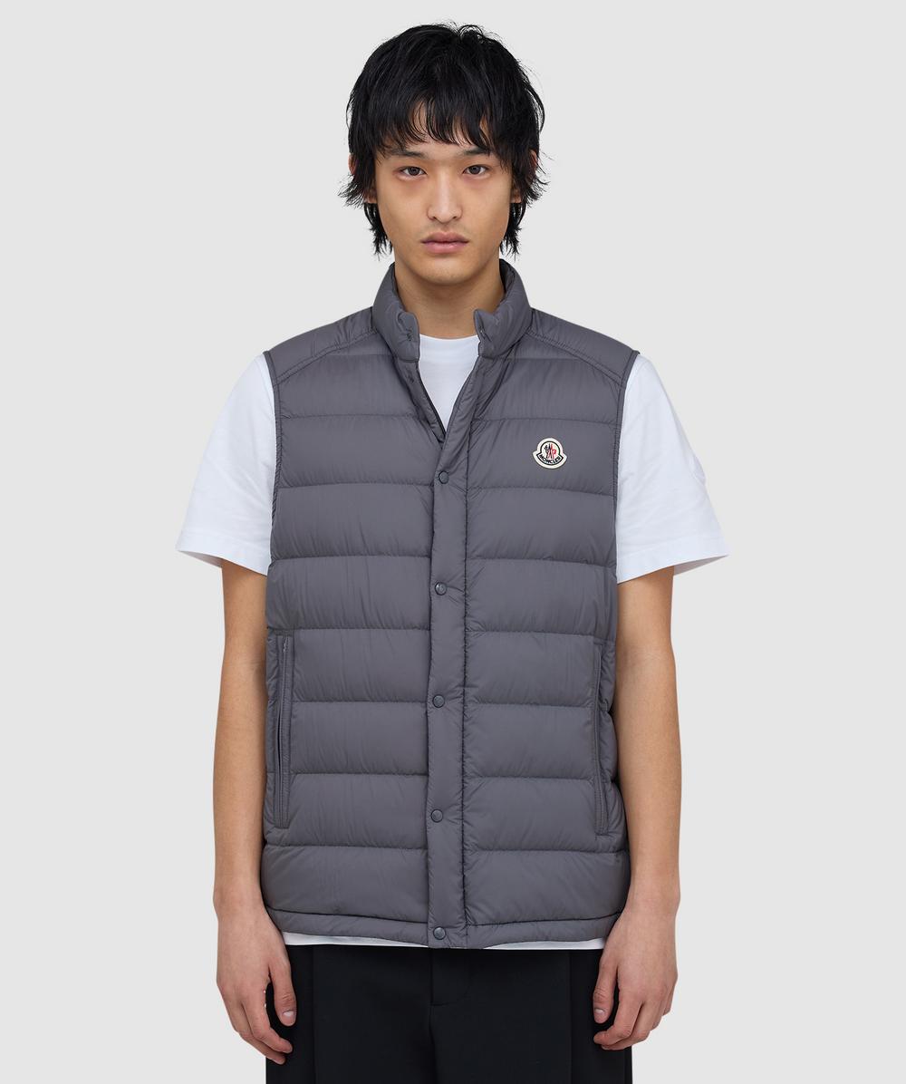 Moncler Barthe Down Vest In Gray
