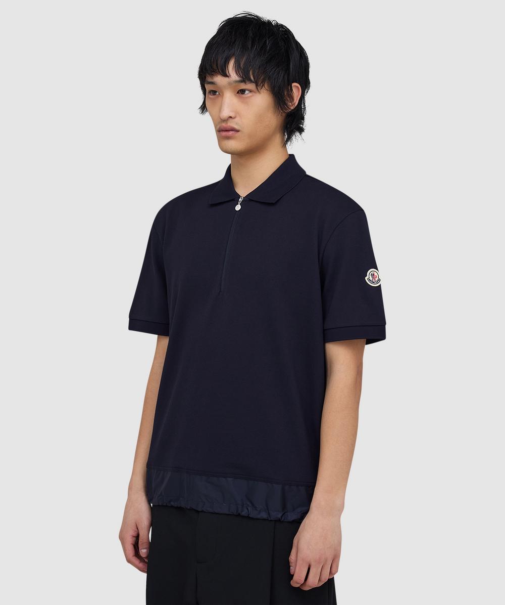Moncler Quarter zip polo shirt | BLACK | SEVENSTORE