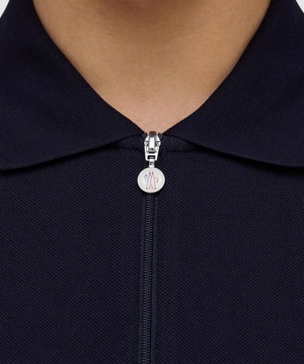 Moncler Quarter zip polo shirt | BLACK | SEVENSTORE