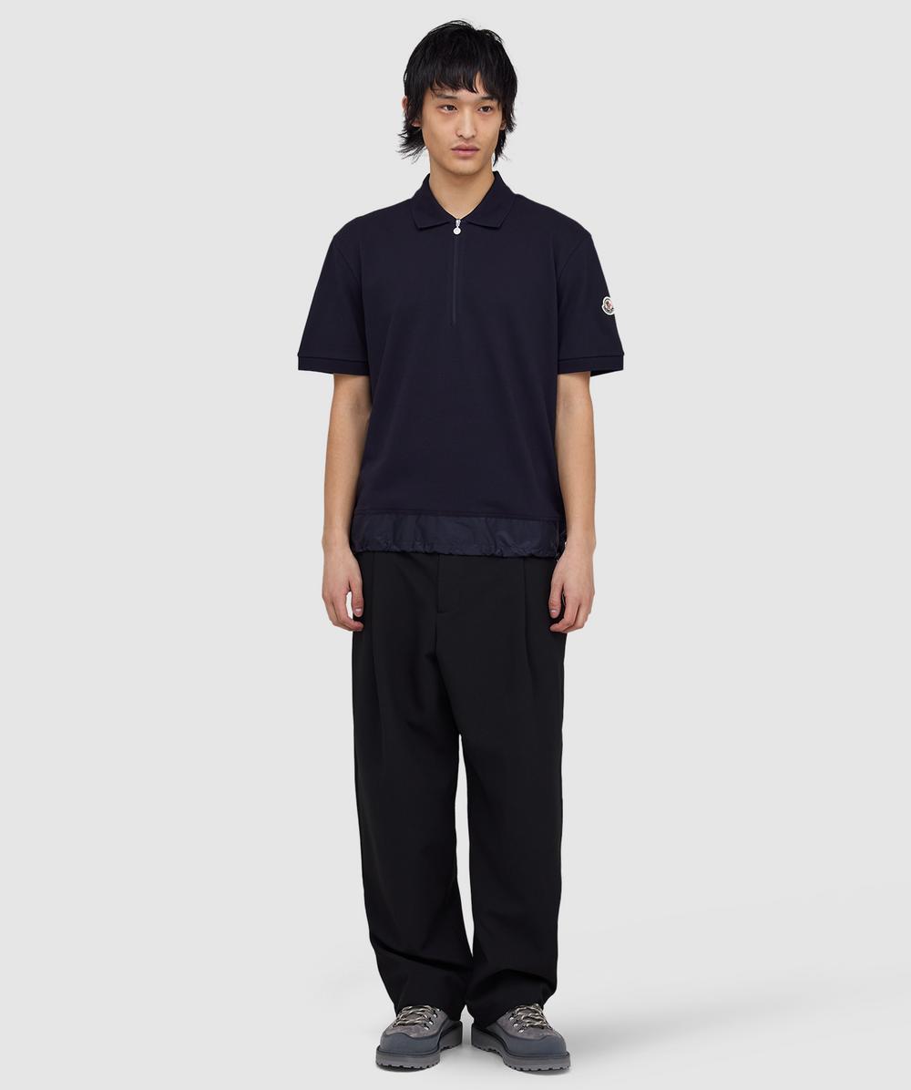 Moncler Quarter zip polo shirt | BLACK | SEVENSTORE