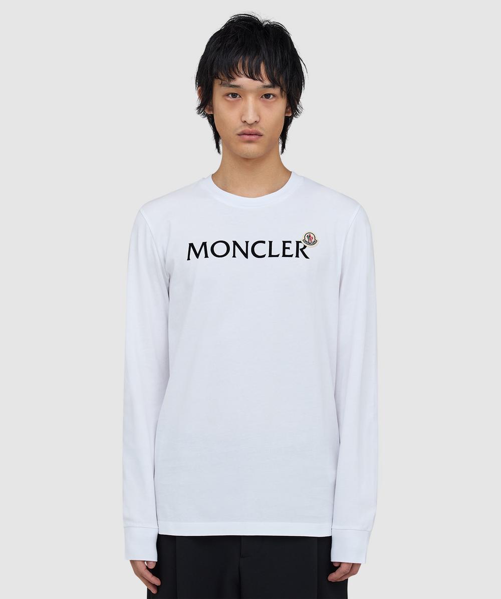 Moncler Double badge long sleeve t-shirt | WHITE | SEVENSTORE