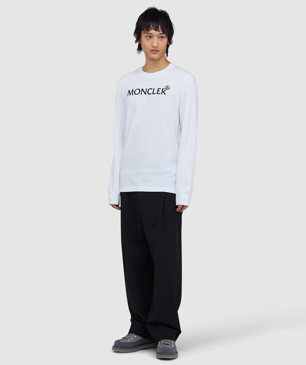 Moncler Double badge long sleeve t-shirt | WHITE | SEVENSTORE