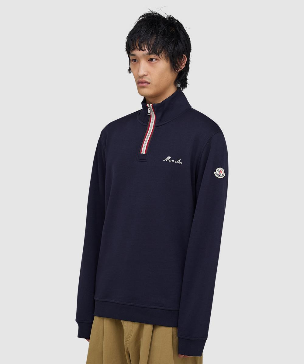 Moncler Quarter zip sweatshirt | NAVY | SEVENSTORE