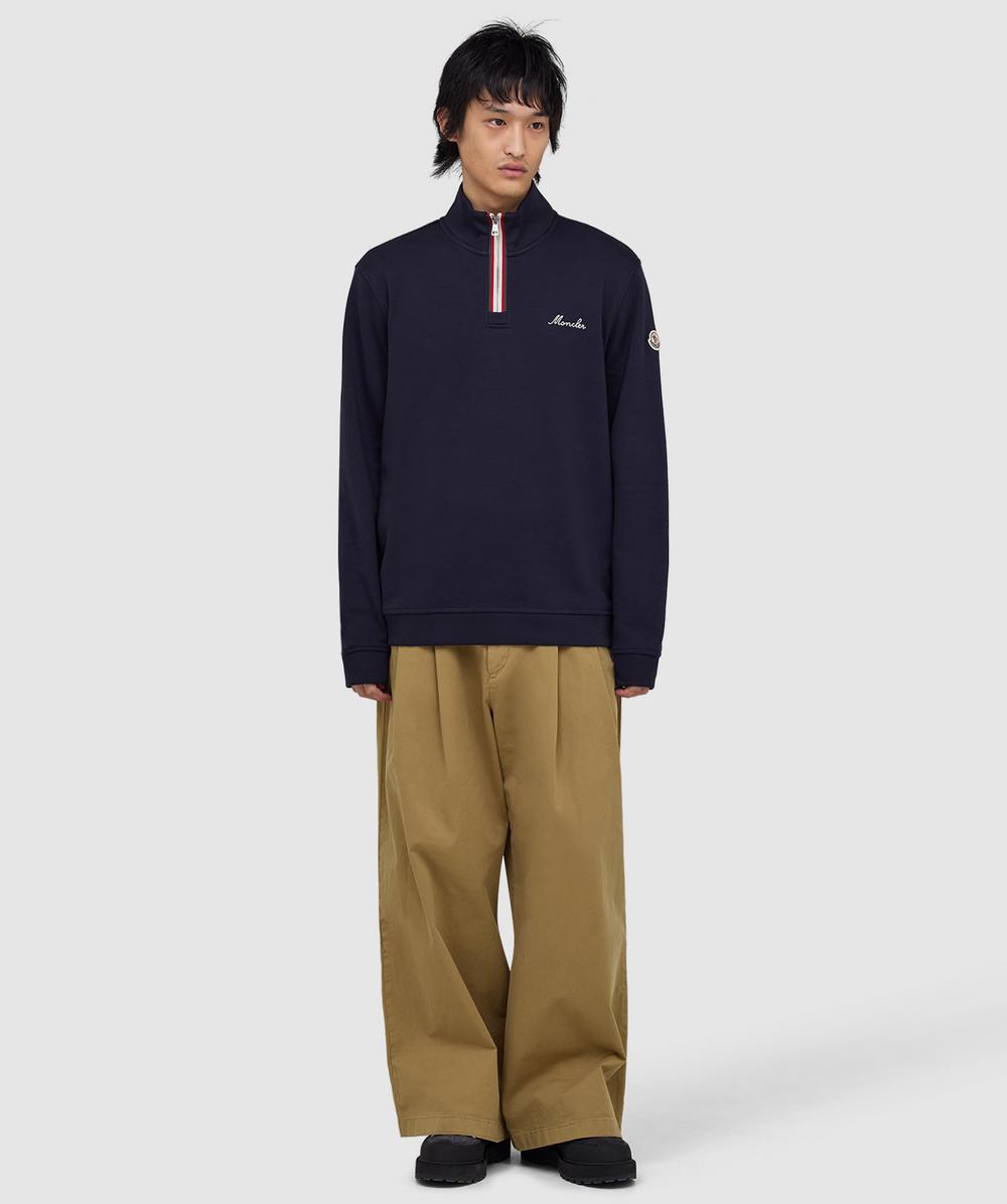 Moncler Quarter zip sweatshirt | NAVY | SEVENSTORE