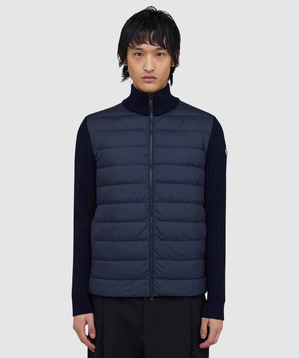 Moncler Men's Navy Contrast Panel Down Jacket ( - M) - Size M
