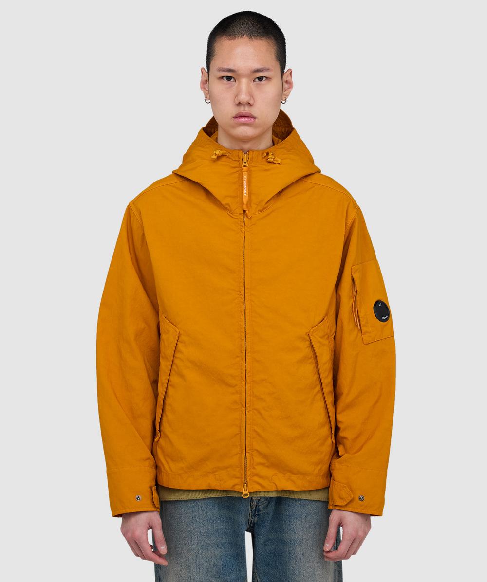C.P. Company Twill Hooded Lens Jacket (Desert Sun - L) - Size L, Male