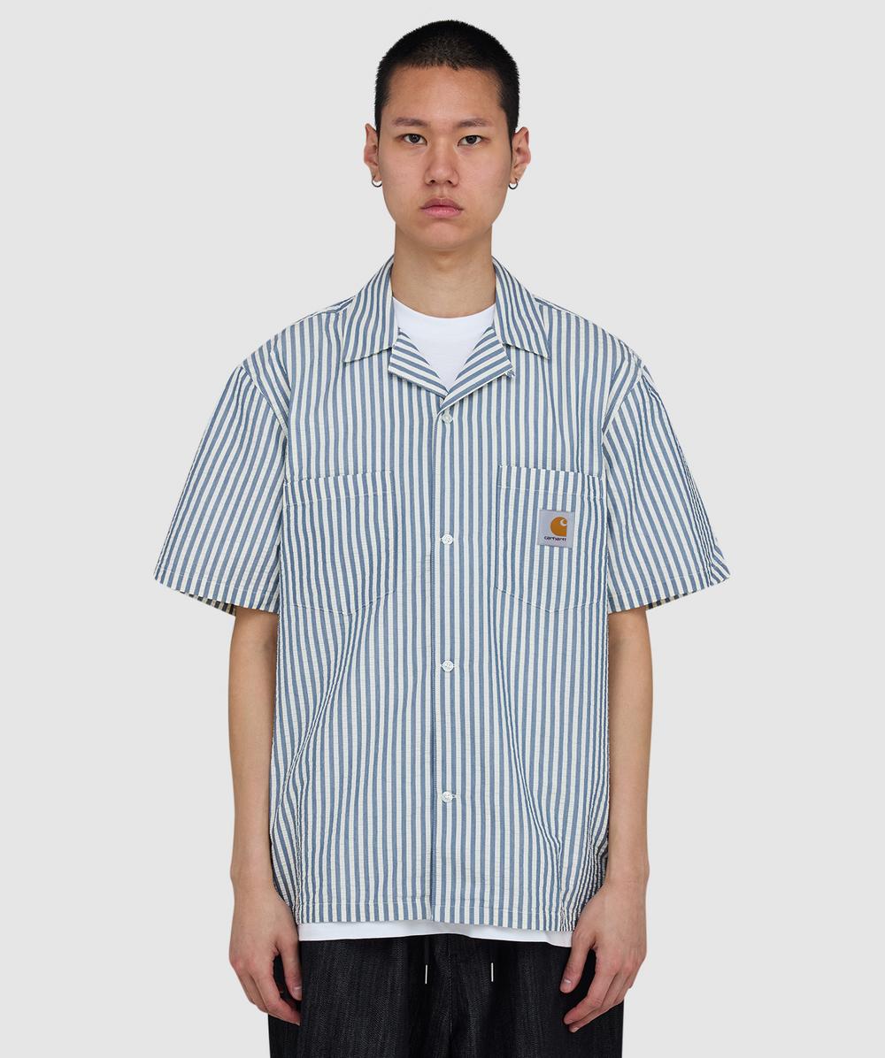Carhartt WIP Leavel shirt | LEAVEL STRIPE, BLUE RIVER / WAX