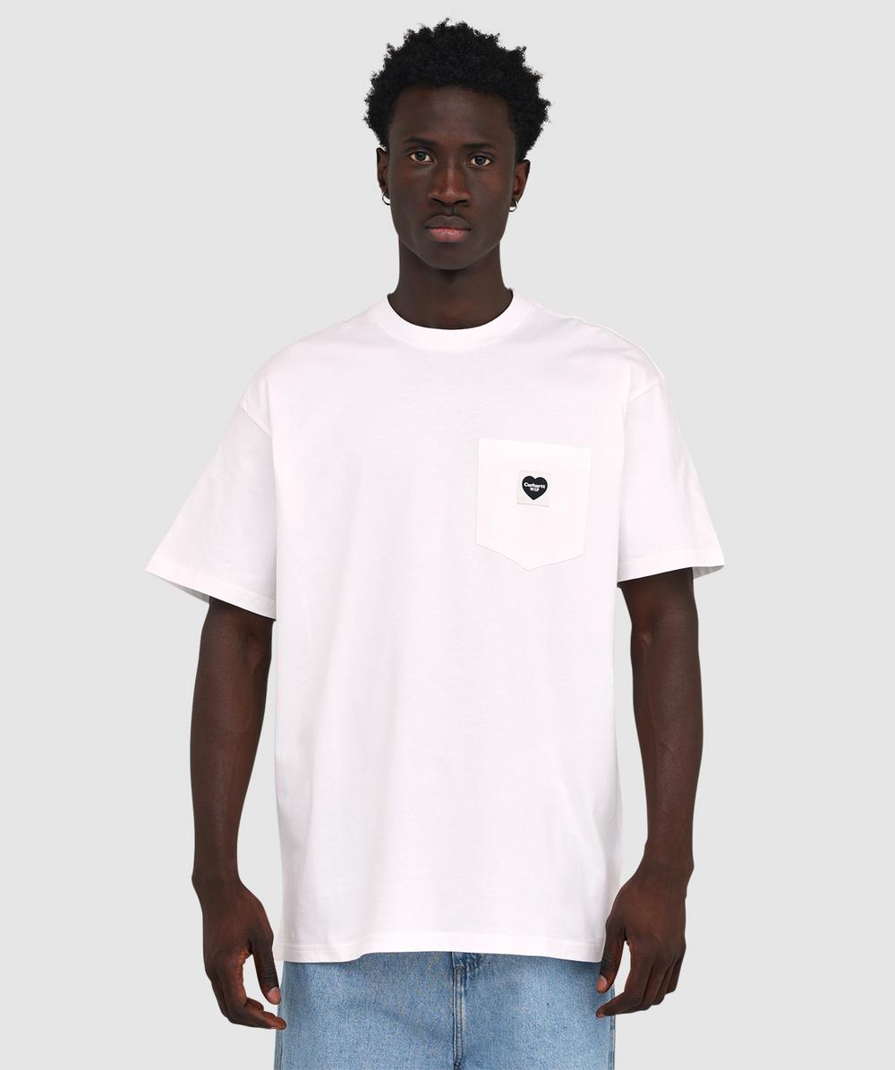 Carhartt Wip Men's White Pocket Heart T-Shirt ( / Black - Xl) - Size Xl