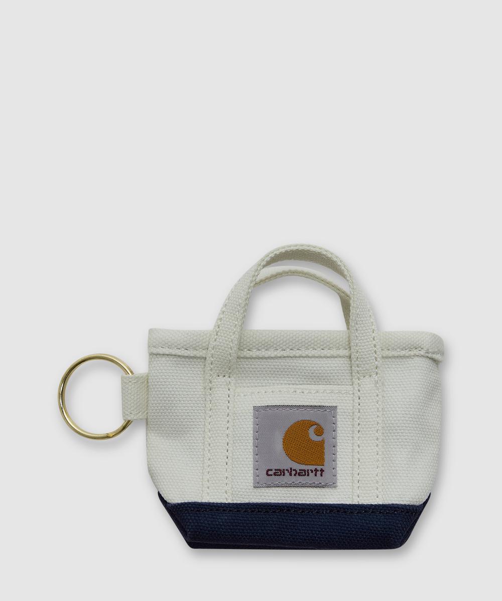 Carhartt WIP Mini Tote Bag Keychain (Natural / Blue - One Size) - Size ONE SIZE, Unisex