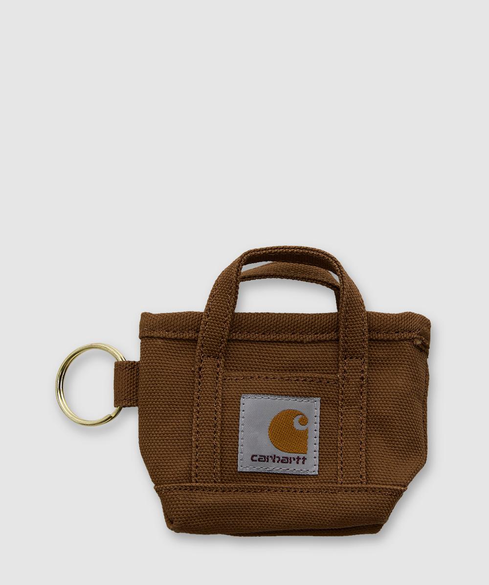Carhartt WIP Mini Tote Bag Keychain (Hamilton Brown - One Size) - Size ONE SIZE, Unisex