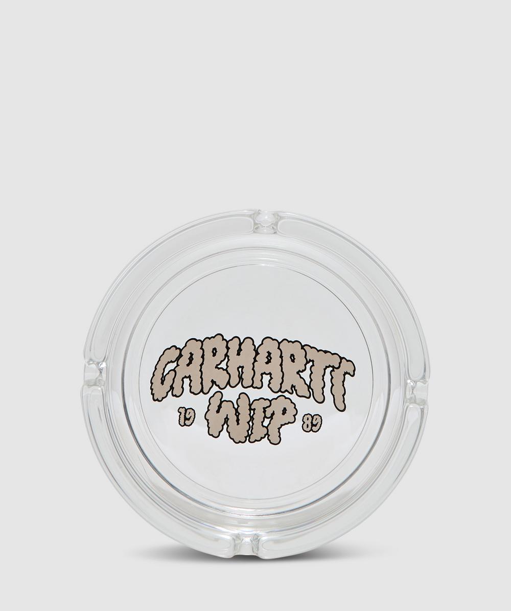 Carhartt Wip Unisex White Cloud Script Ashtray (Clear - One Size) - Size One Size