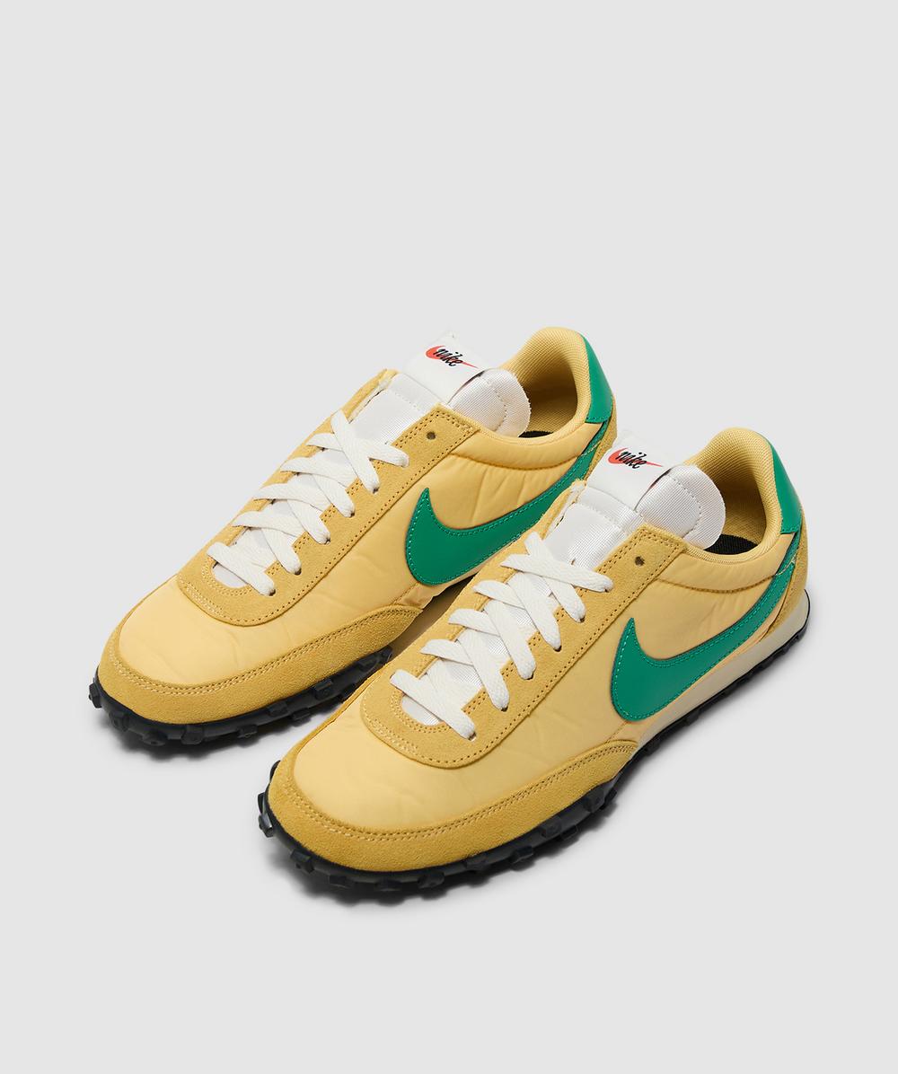 nike waffle green yellow