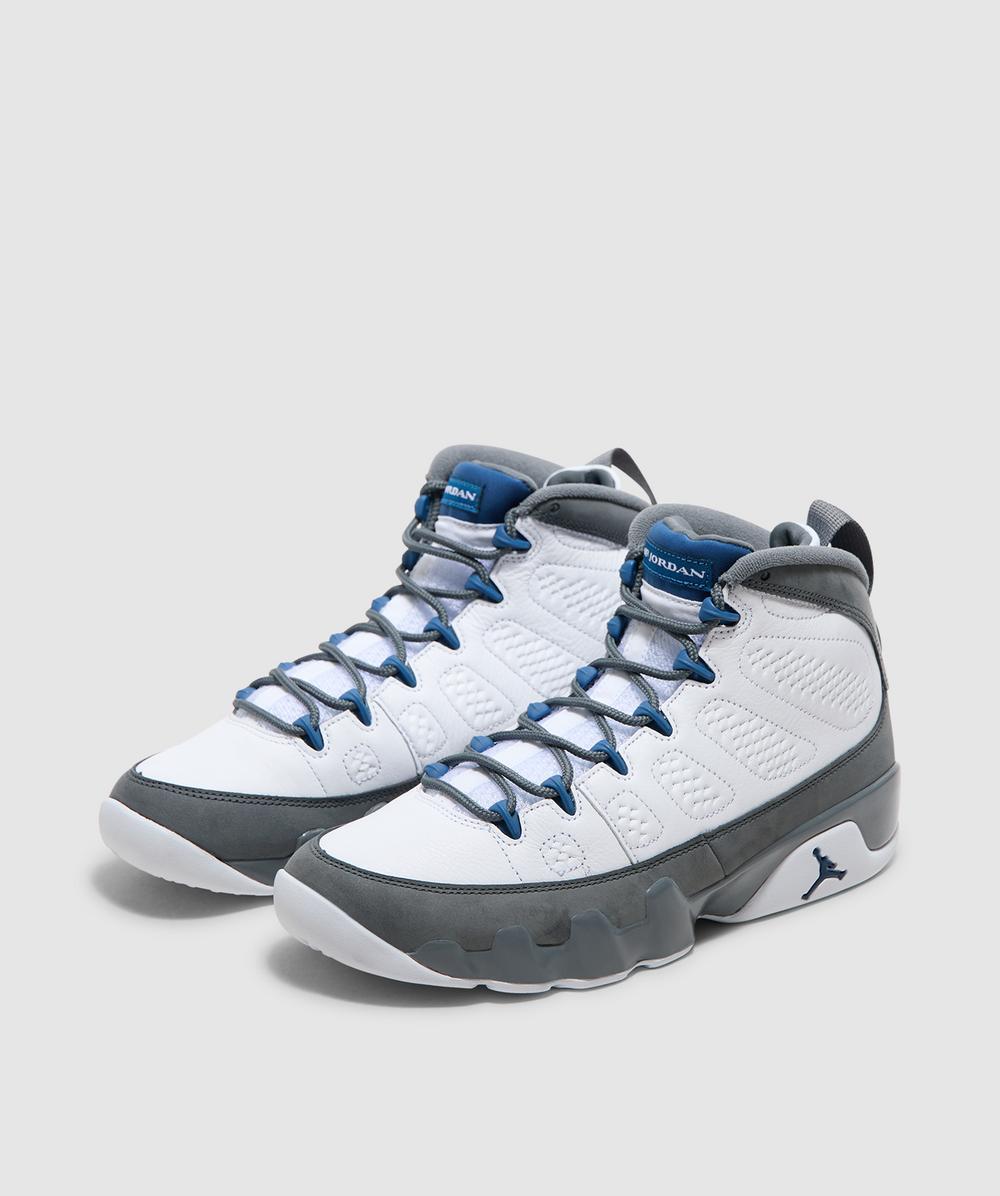 靴 air jordan 9 Flint Grey and French Blue Jordan Air Jordan 9 “Flint Grey” sneaker | WHITE/FRENCH BLUE-FLINT
