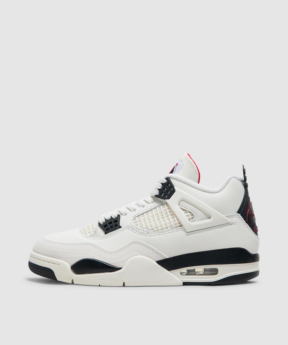 white black and red jordan 4