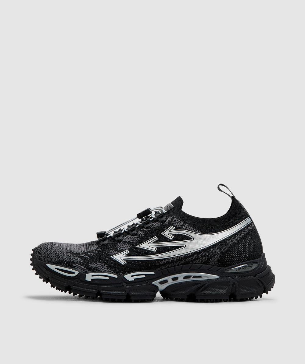 Off White C/o Virgil Abloh Off White Co Virgil Abloh Be Right Back Knit Sneaker In Black