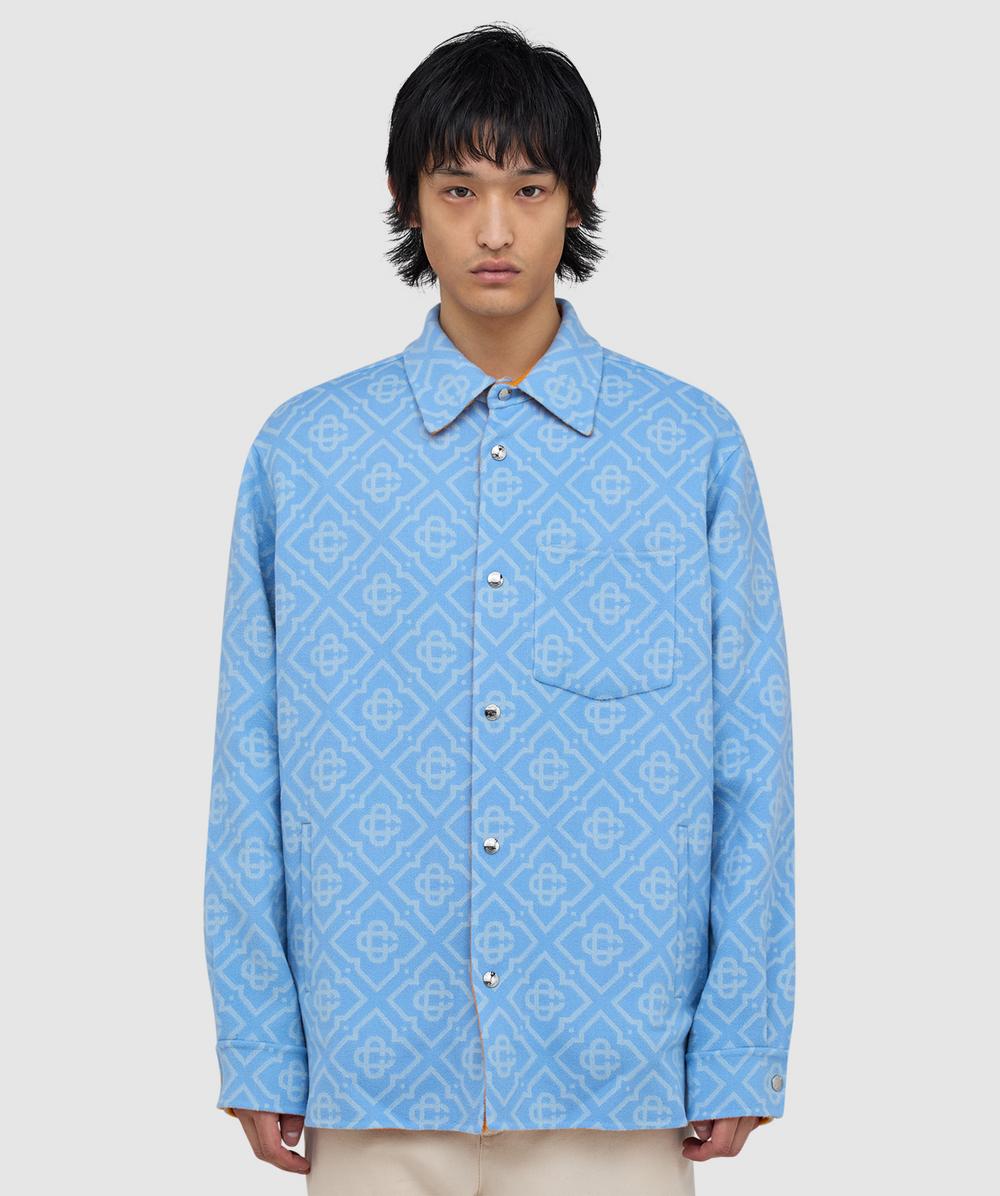 Casablanca Men's Blue Double Faced Overshirt ( - L) - Size L
