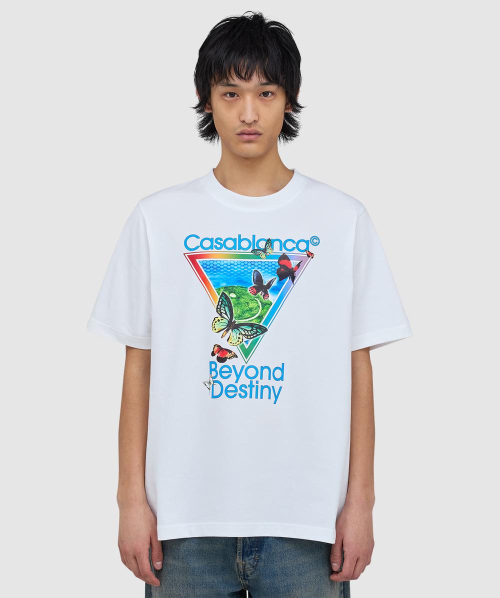 Casablanca Men's White Tennis Club Beyond Destiny T-Shirt ( - M) - Size M
