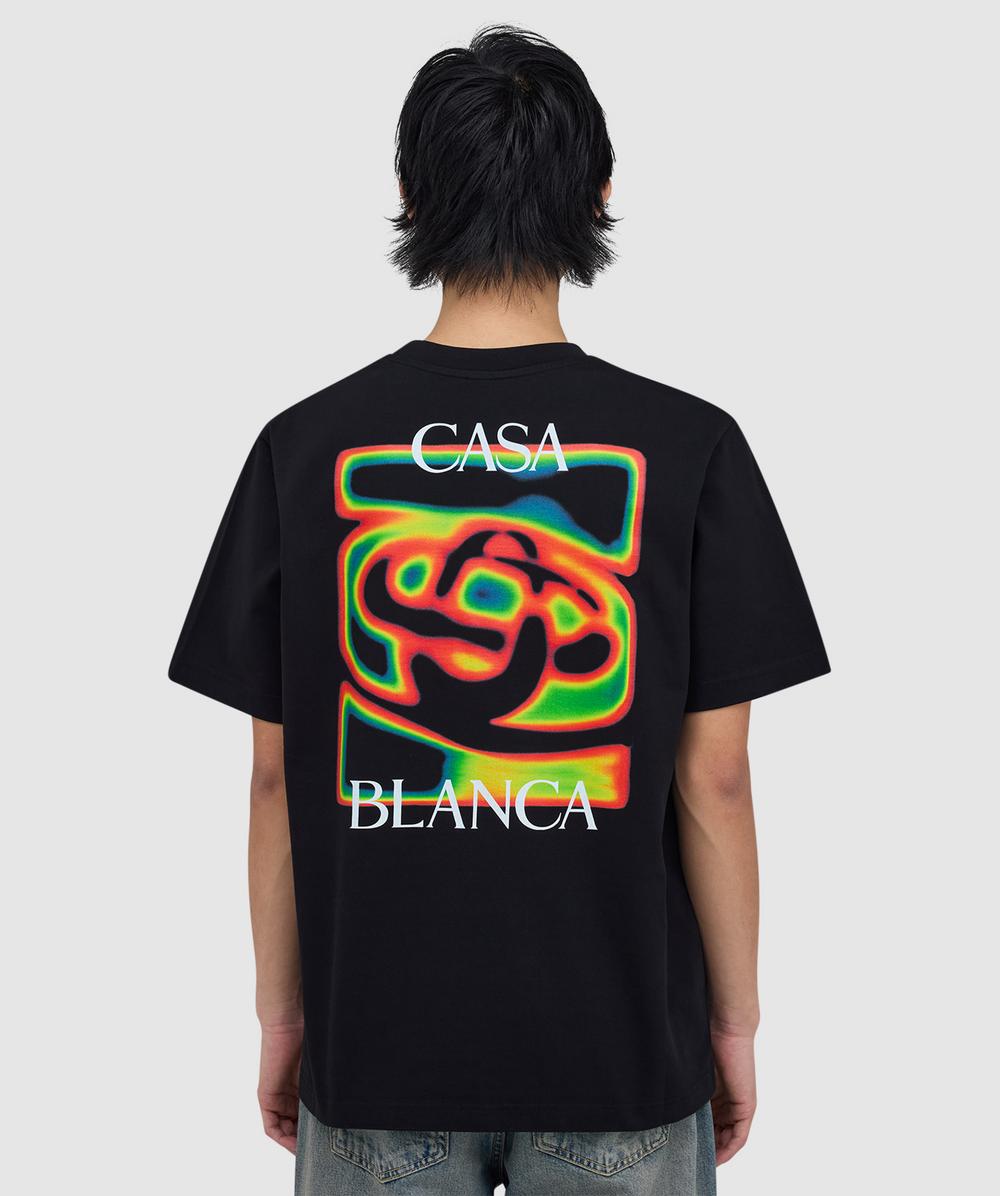 Casablanca Men's Black Heat Map T-Shirt ( - L) - Size L