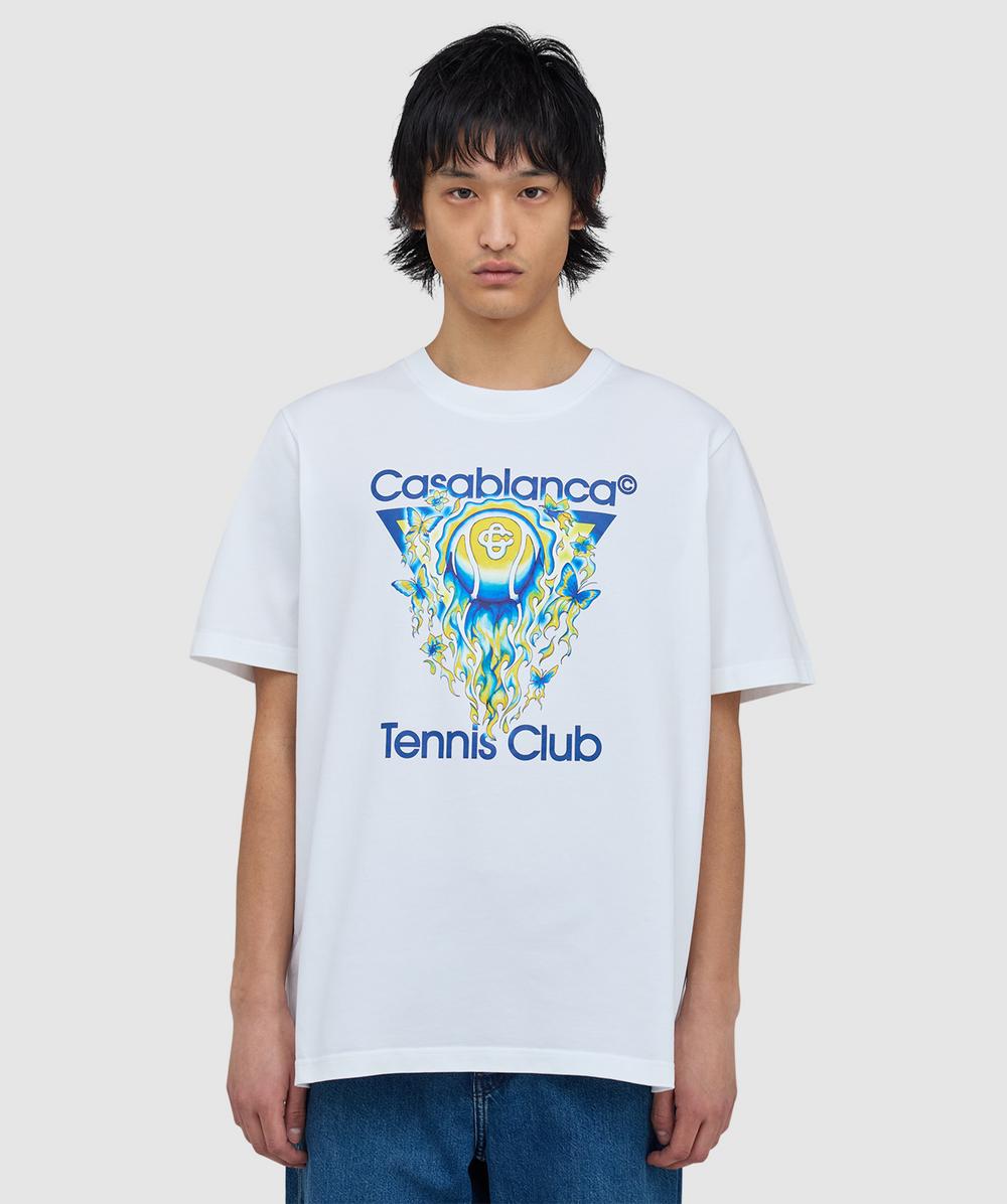 Casablanca Tennis club icon t-shirt | WHITE | SEVENSTORE